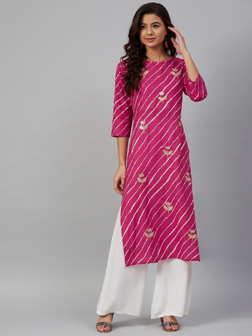 Pink kurti for women