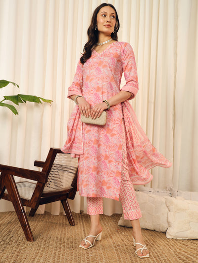 Buy Baby Pink Ethnic Floral Kurta Set